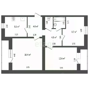 Продается 3-комн. квартира, 62,1 м²
