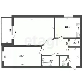 Продается 2-комн. квартира, 65 м²