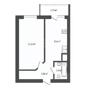Продается 1-комн. квартира, 33,4 м²