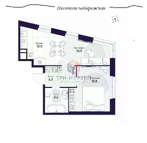 Продается 2-комн. квартира, 50,3 м²