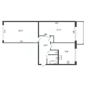 Продается 2-комн. квартира, 44,7 м²