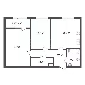 Продается 2-комн. квартира, 54,8 м²