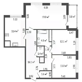 Продается 3-комн. квартира, 76,6 м²