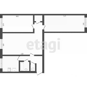 Продается 3-комн. квартира, 58 м²