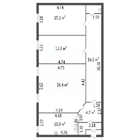 Продается 3-комн. квартира, 92 м²