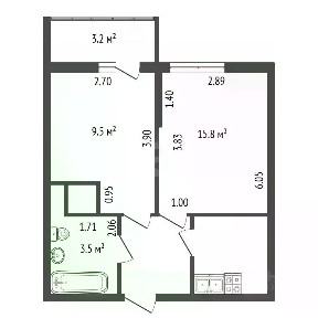 Продается 1-комн. квартира, 33 м²