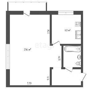 Сдается 1-комн. квартира, 28,6 м²
