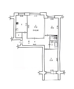 Продается 3-комн. квартира, 65 м²