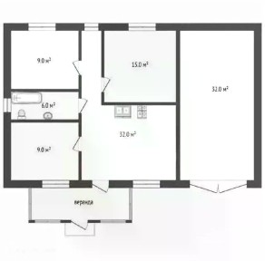 Продается 1-этажный дом, 117 м²
