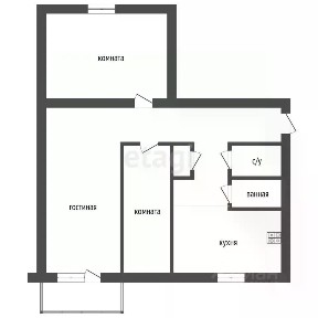 Продается 3-комн. квартира, 57,9 м²