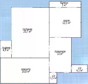Продается 2-комн. квартира, 75 м²