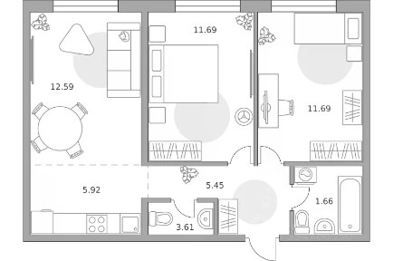 Продается 3-комн. квартира, 52,61 м²