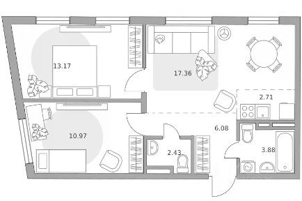 Продается 3-комн. квартира, 56,6 м²