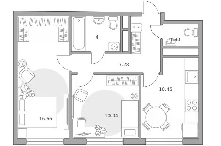 Продается 2-комн. квартира, 50,33 м²