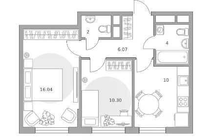 Продается 2-комн. квартира, 48,41 м²