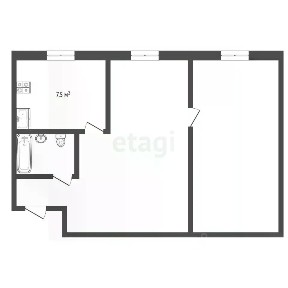 Продается 2-комн. квартира, 46,2 м²