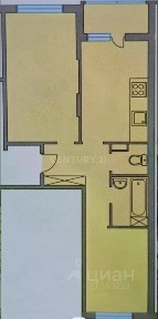 Продается 2-комн. квартира, 51,6 м²