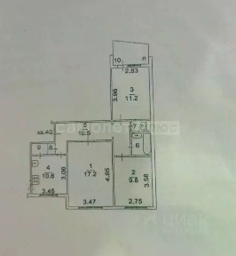 Продается 3-комн. квартира, 64,6 м²