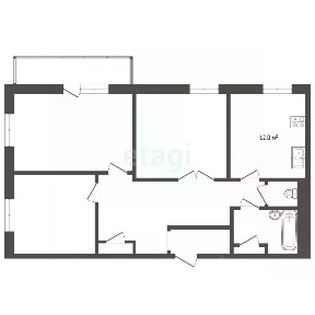 Продается 3-комн. квартира, 72,7 м²