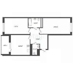 Продается 2-комн. квартира, 67,51 м²