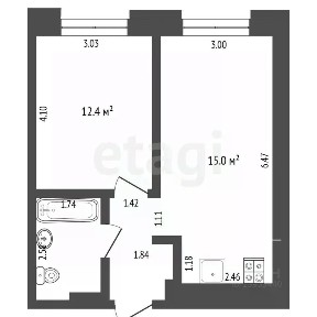 Продается 1-комн. квартира, 39,4 м²