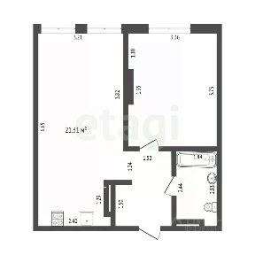 Продается 1-комн. квартира, 41,2 м²