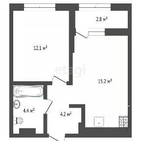 Продается 1-комн. квартира, 38,8 м²