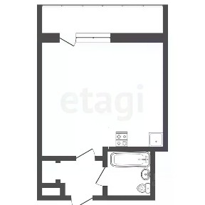 Продается студия, 16,8 м²