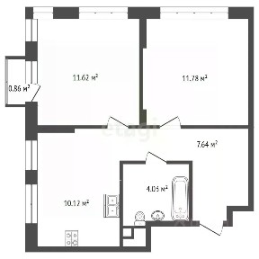 Продается 2-комн. квартира, 45,1 м²