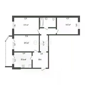 Продается 3-комн. квартира, 93 м²