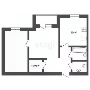 Продается 2-комн. квартира, 66,1 м²