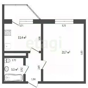 Продается 1-комн. квартира, 42 м²