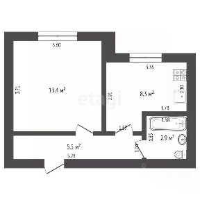 Продается 1-комн. квартира, 30,1 м²