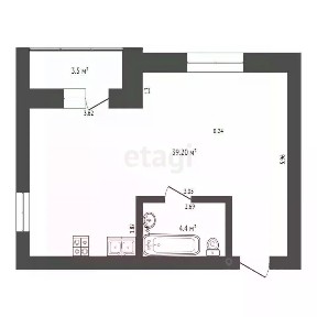 Продается 1-комн. квартира, 42,6 м²