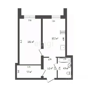 Продается 1-комн. квартира, 49 м²