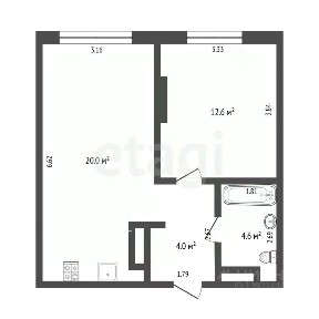 Продается 1-комн. квартира, 40,8 м²