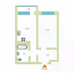 Продается 1-комн. квартира, 40,9 м²