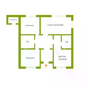 Продается 1-этажный дом, 86,6 м²