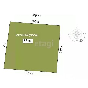 Продается участок, 7 сот.