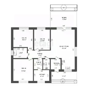 Продается 1-этажный дом, 135,8 м²