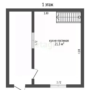 Продается 2-этажный дом, 36 м²