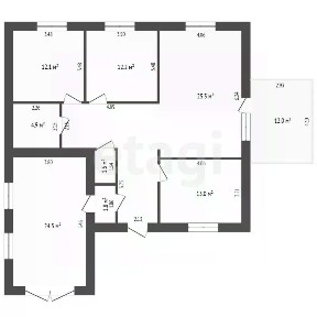 Продается 1-этажный дом, 92 м²