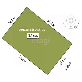 Продается участок, 8,4 сот.