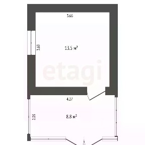 Продается 1-этажный дом, 37,5 м²