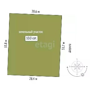 Продается участок, 9,96 сот.