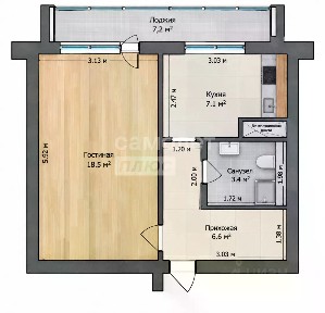 Продается 1-комн. квартира, 35,6 м²