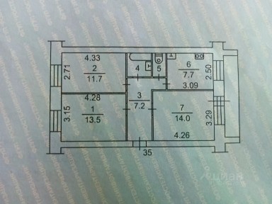 Продается 3-комн. квартира, 58,4 м²