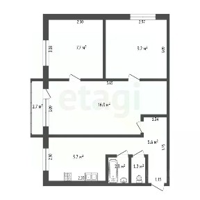 Продается 3-комн. квартира, 47,7 м²