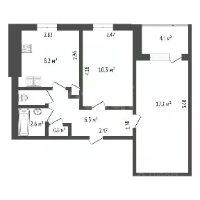 Продается 2-комн. квартира, 46,8 м²