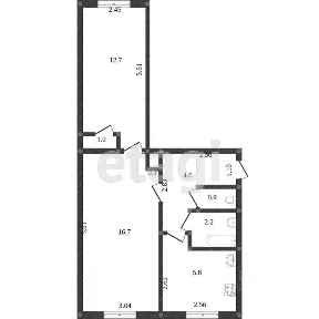 Продается 2-комн. квартира, 44,3 м²